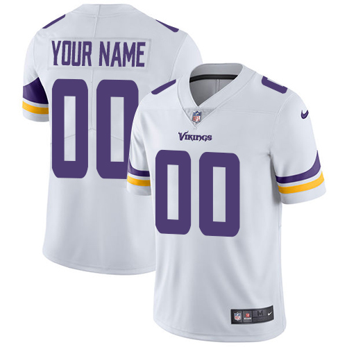 Best Limited White Nike NFL Road Men Jersey Customized Minnesota Vikings Vapor Untouchable->customized nfl jersey->Custom Jersey